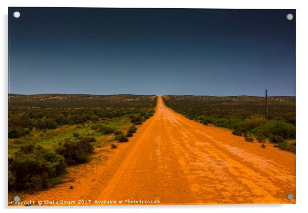 Road to the outback Acrylic by Sheila Smart