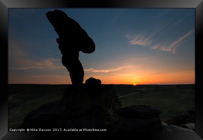 Balanced Rock Sundown Framed Print by Mike Dawson