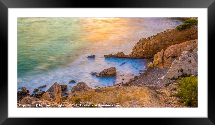 Spanish Sunset at Sea Framed Mounted Print by Michael Billingham