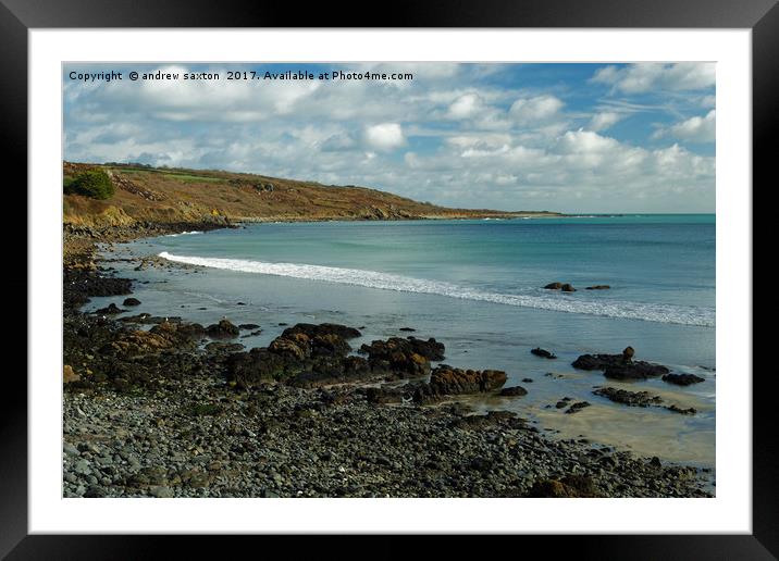 GENTLE SEA Framed Mounted Print by andrew saxton