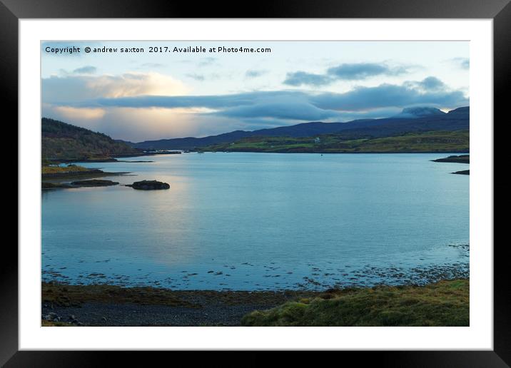 LOCH'S OF SKYE  Framed Mounted Print by andrew saxton