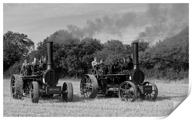 Steam ploughing engines Print by Alan Barnes