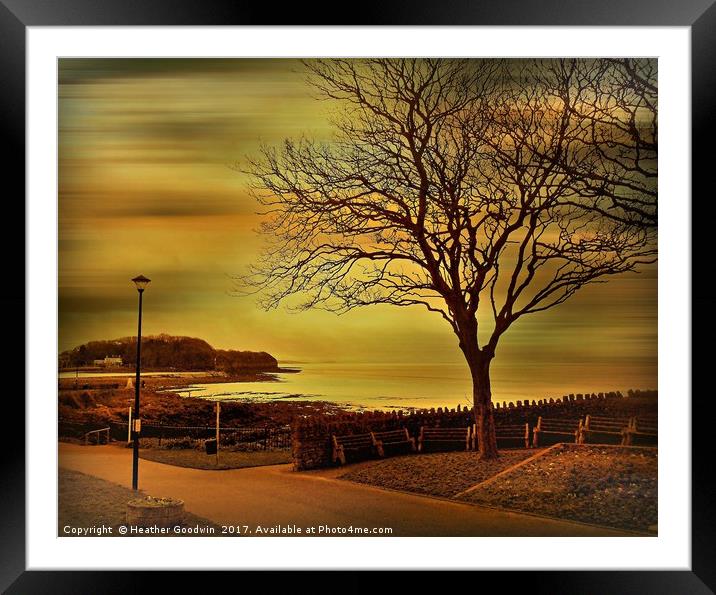 Postcard from Clevedon. Framed Mounted Print by Heather Goodwin