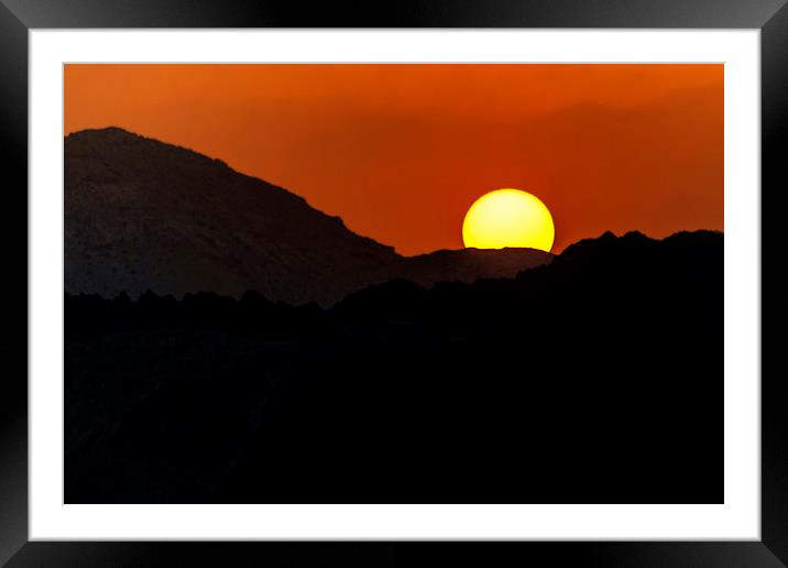 Muscat Sunset Framed Mounted Print by Valerie Paterson