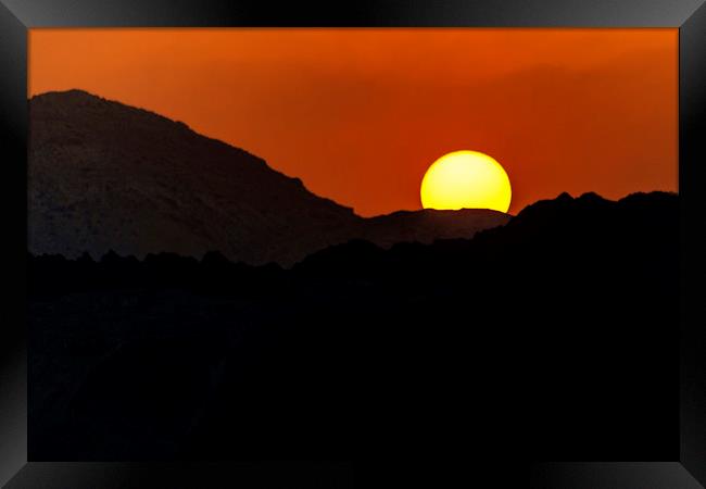 Muscat Sunset Framed Print by Valerie Paterson