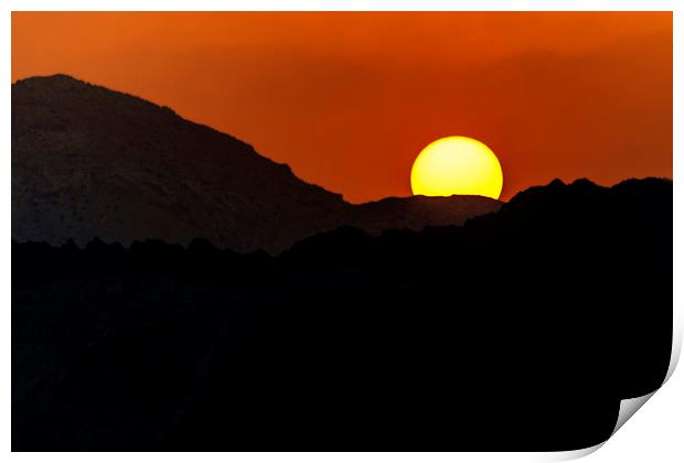 Muscat Sunset Print by Valerie Paterson