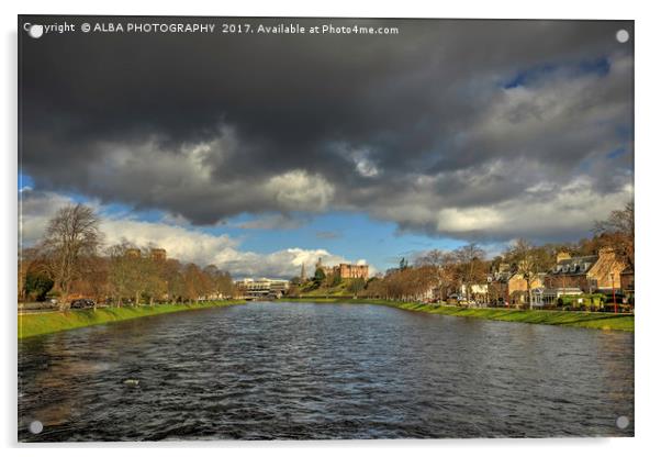 The River Ness, Inverness, Scotland. Acrylic by ALBA PHOTOGRAPHY