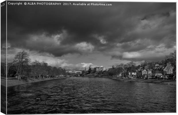 The River Ness, Inverness, Scotland. Canvas Print by ALBA PHOTOGRAPHY