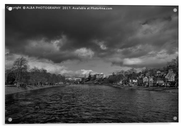 The River Ness, Inverness, Scotland. Acrylic by ALBA PHOTOGRAPHY