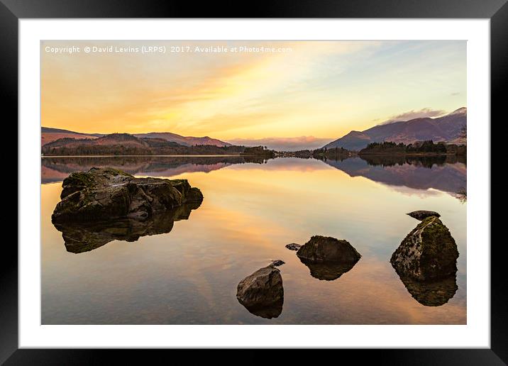 Lake District Sunrise Framed Mounted Print by David Lewins (LRPS)