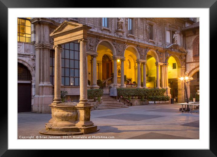 Old Market Square - Milan Framed Mounted Print by Brian Jannsen