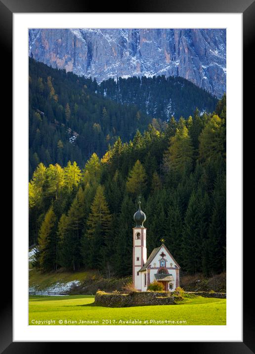 St Johann - Dolomites Framed Mounted Print by Brian Jannsen