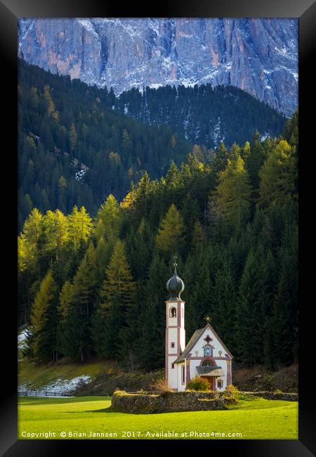 St Johann - Dolomites Framed Print by Brian Jannsen