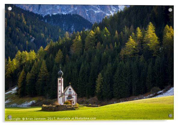St Johann - Dolomites II Acrylic by Brian Jannsen