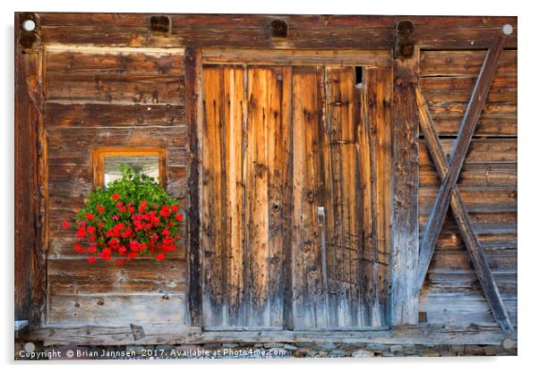 Rustic Barn Door Acrylic by Brian Jannsen