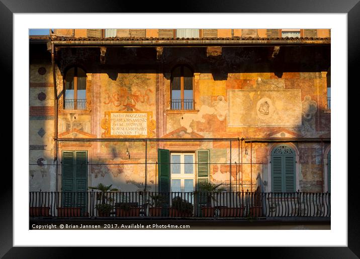 Old Building - Verona Framed Mounted Print by Brian Jannsen