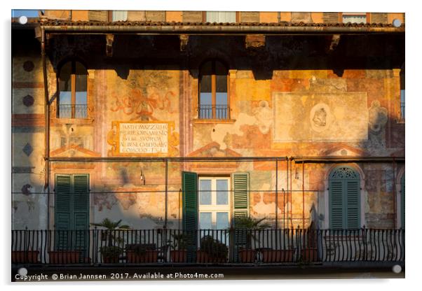Old Building - Verona Acrylic by Brian Jannsen