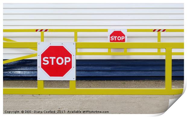 Going Nowhere Lifeboat Stop Notices to all Print by DEE- Diana Cosford