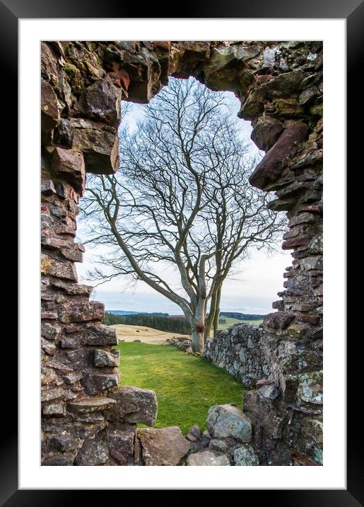 Balvaird Castle Stone Portal Framed Mounted Print by Willie Cowie