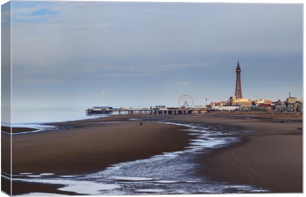A view of Blackpool with the tower             Canvas Print by chris smith