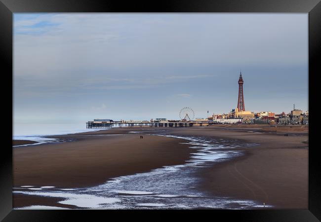 A view of Blackpool with the tower             Framed Print by chris smith