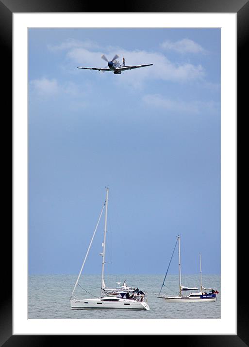 Mustang and Yachts Framed Mounted Print by Oxon Images