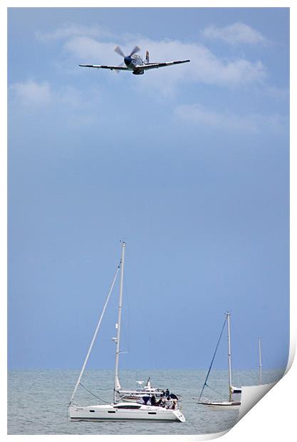 Mustang and Yachts Print by Oxon Images