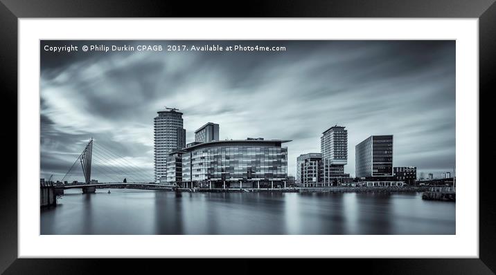 Media City - salford Quays Framed Mounted Print by Phil Durkin DPAGB BPE4