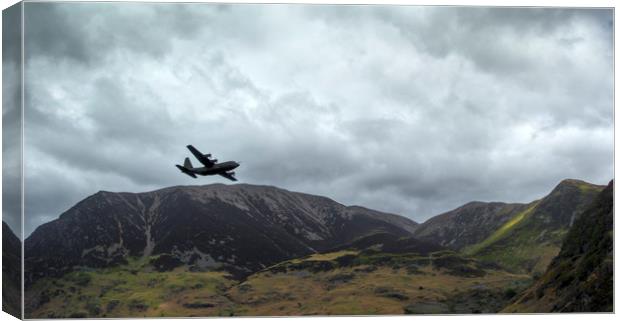 C-130 Hercules Flying Low and Slow over Crummock W Canvas Print by Aran Smithson