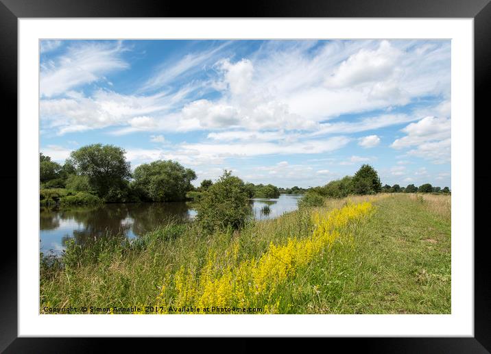 Summer Landscape Framed Mounted Print by Simon Annable