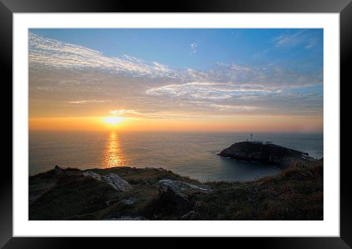 Sunset over the Irish Sea - Anglesey Framed Mounted Print by Aran Smithson
