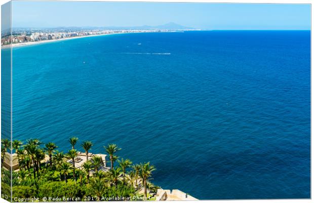 Aerial View Over Mediterranean Sea In Spain With P Canvas Print by Radu Bercan