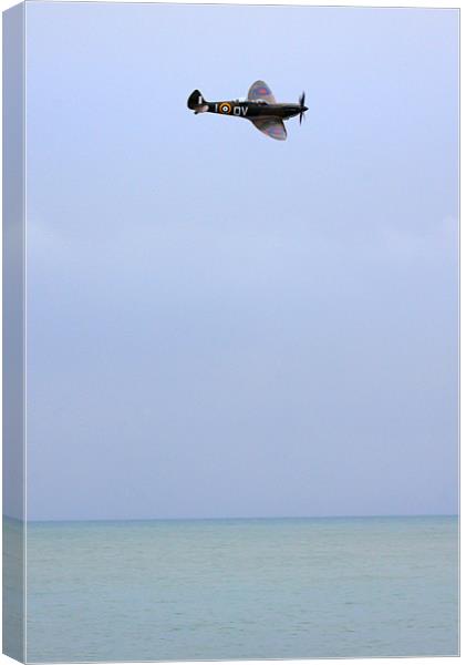 Lone Spitfire Canvas Print by Oxon Images