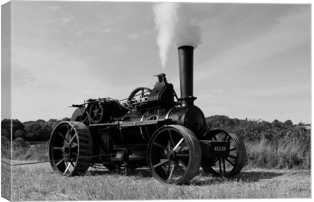 Steam Ploughing Canvas Print by Alan Barnes