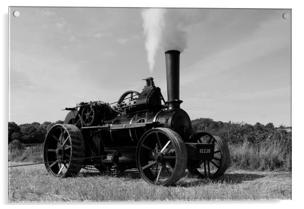 Steam Ploughing Acrylic by Alan Barnes