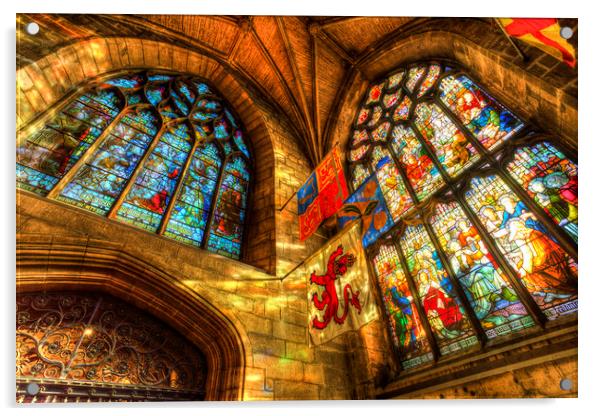 St Giles Cathedral Edinburgh  Acrylic by David Pyatt