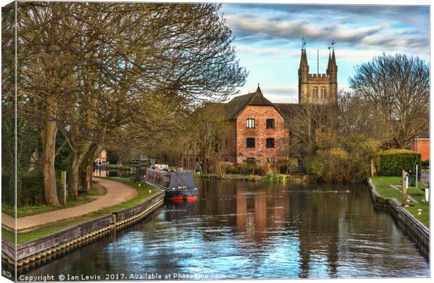 The Kennet and Avon at Newbury Canvas Print by Ian Lewis