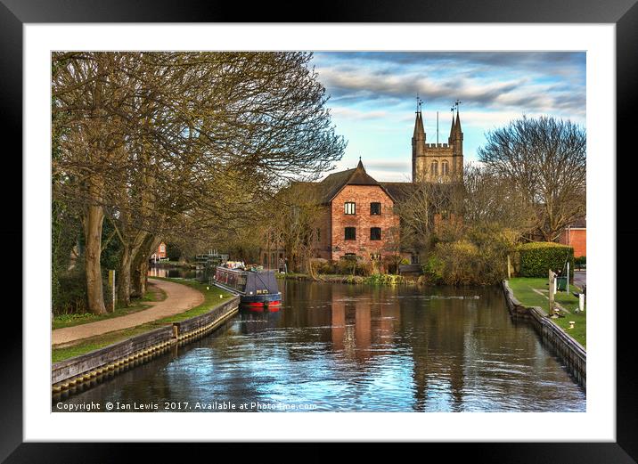 The Kennet and Avon at Newbury Framed Mounted Print by Ian Lewis
