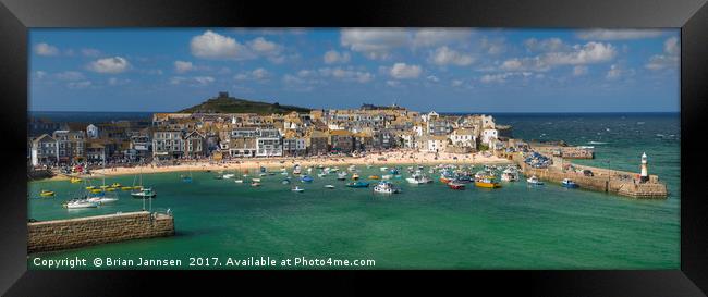 St Ives - Cornwall England Framed Print by Brian Jannsen