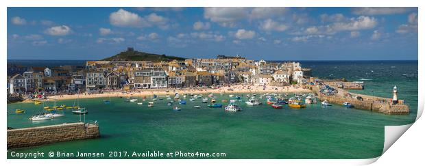 St Ives - Cornwall England Print by Brian Jannsen