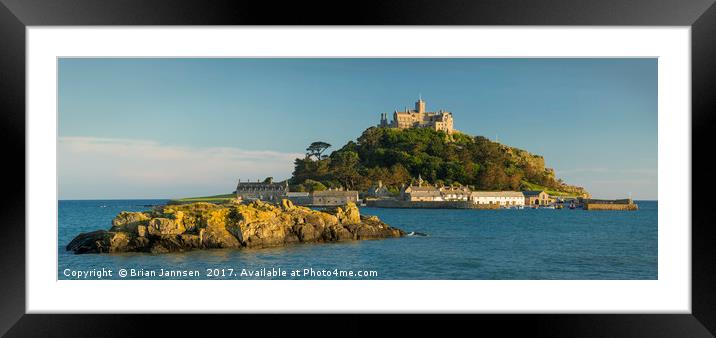 St Michaels Mount Framed Mounted Print by Brian Jannsen
