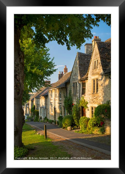 Burford Homes - Cotswolds Framed Mounted Print by Brian Jannsen
