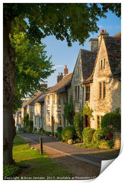 Burford Homes - Cotswolds Print by Brian Jannsen
