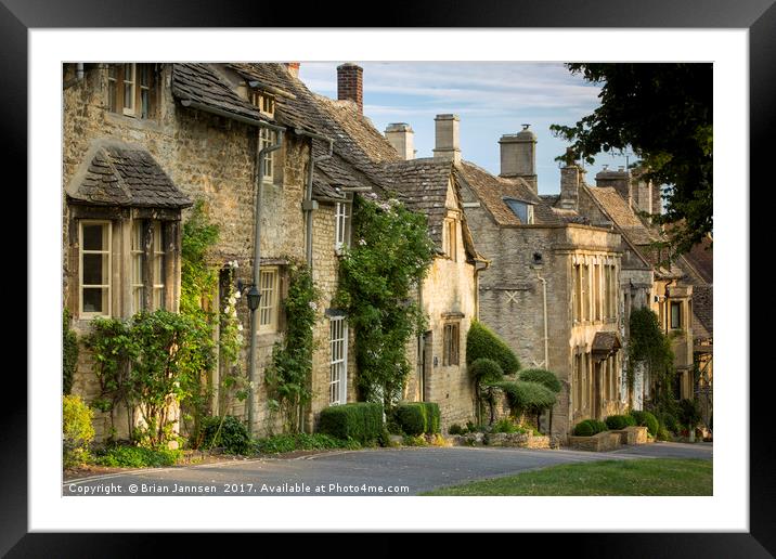 Burford Homes - Cotswolds II Framed Mounted Print by Brian Jannsen