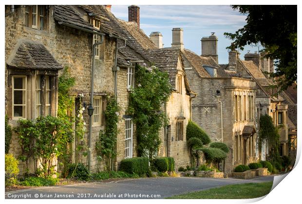 Burford Homes - Cotswolds II Print by Brian Jannsen