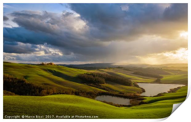Tuscany countryside Print by Marco Bicci