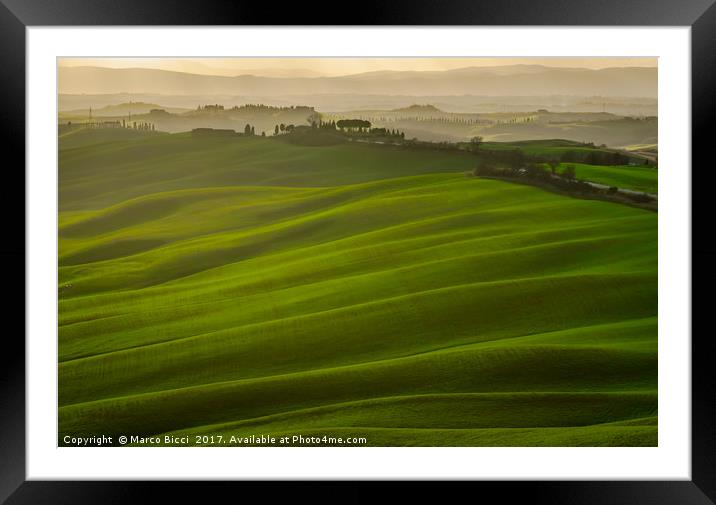 Tuscany landscape Framed Mounted Print by Marco Bicci