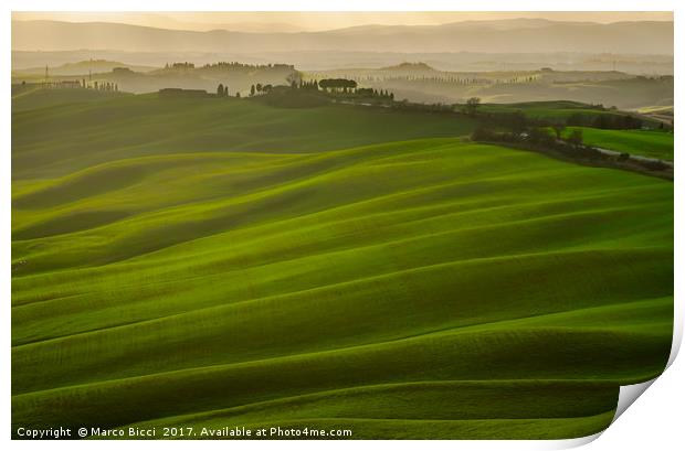 Tuscany landscape Print by Marco Bicci