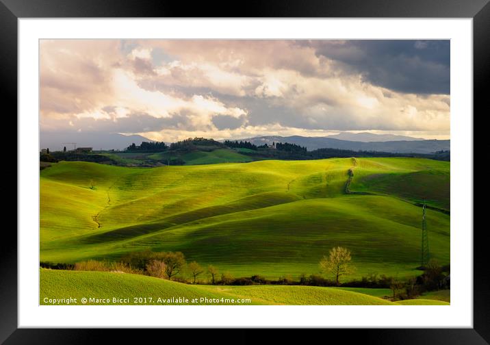 Tuscany countryside Framed Mounted Print by Marco Bicci