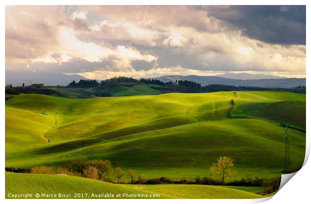 Tuscany countryside Print by Marco Bicci